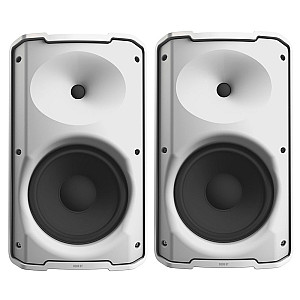 LD Systems DQOR 8TW 8 inch Two Way Passive Indoor/Outdoor Installation Loudspeaker 16 Ohm, White (Pair)